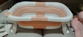 Bañera Plegable Bebé Rosa y Blanca