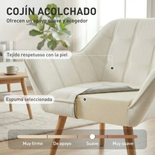 Butaca salón moderna terciopelo y madera