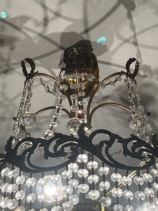 Lámpara de techo de cristal con lágrimas
