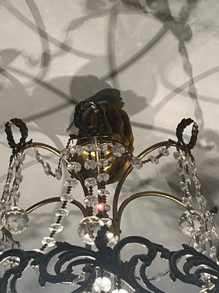Lámpara de techo de cristal con lágrimas