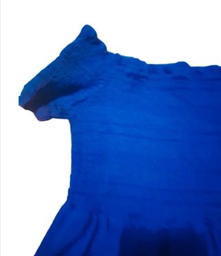 Vestido azul hombros descubiertos