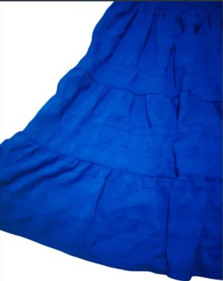 Vestido azul hombros descubiertos