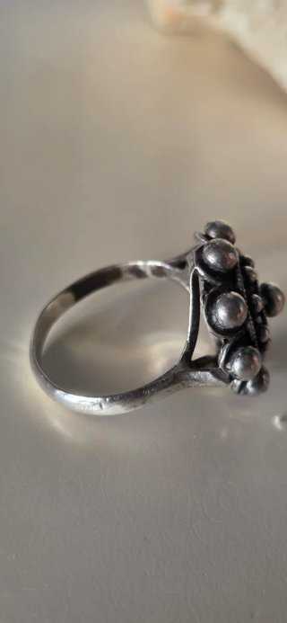 Anillo de plata de ley charro antiguo