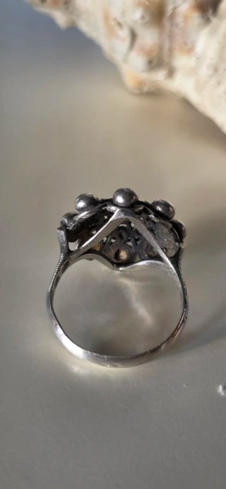 Anillo de plata de ley charro antiguo