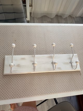 Perchero de pared madera y metal