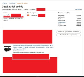 Splitter HDMI NIERBO 1 Entrada 4 Salidas 4K