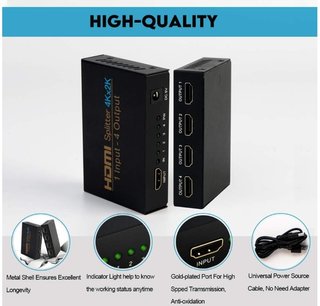 Splitter HDMI NIERBO 1 Entrada 4 Salidas 4K