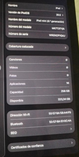 iPad mini 6ª Gen Space Gray