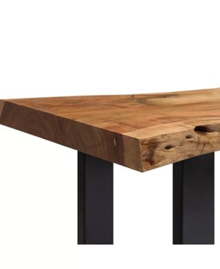 Banco y perchero rústico madera y metal