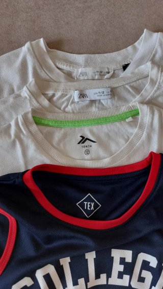 Lote 4 Camisetas Niño 11-12 Años