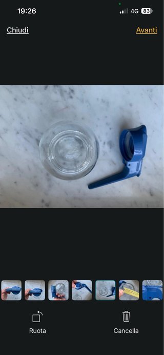 Mini caraffa in vetro con tappo vintage