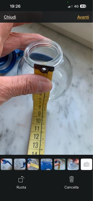 Mini caraffa in vetro con tappo vintage