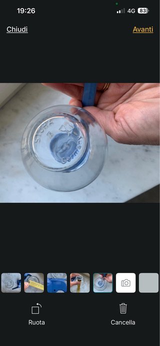 Mini caraffa in vetro con tappo vintage