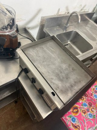 Plancha profesional acero inoxidable