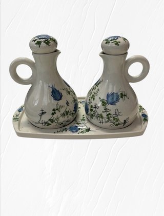 Set Vintage Il Quadrifoglio Oliera e Acetiera