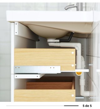 Mueble lavabo ANGSJÖN efecto roble