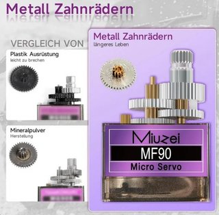 Servomotores Miuzei MF90 Micro Servo (10uds)