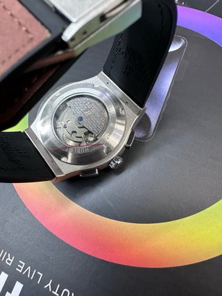 Reloj Hombre Negro y Plateado automatico