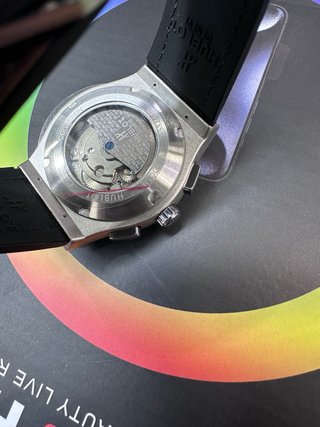 Reloj Hombre Negro y Plateado automatico