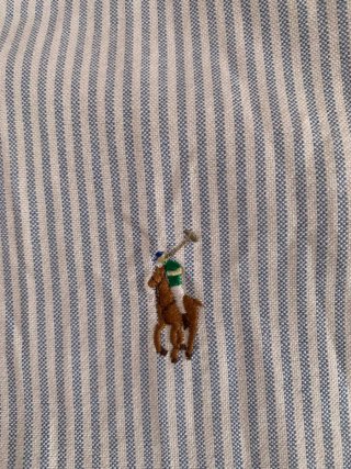 Camisa Ralph Lauren Oxford Rayas Azul Talla M