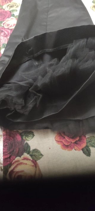 Falda negra Trucco Talla 38 con tul