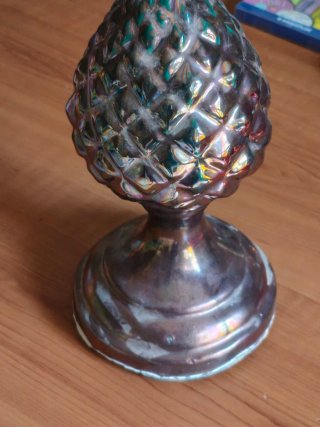 Piña decorativa cobre remate tejado