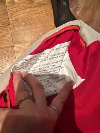 Trona plegable bebé roja Prenatal