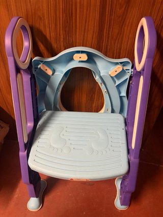 Asiento reductor WC infantil azul y blanco