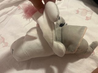 Peluche unicornio blanco con estrellas rosas