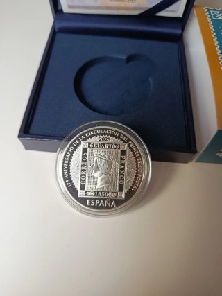 Moneda Plata 10€ 175 Aniversario Sello España