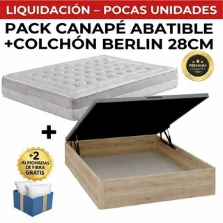 Pack descanso canape y colchón  Berlín 150x190