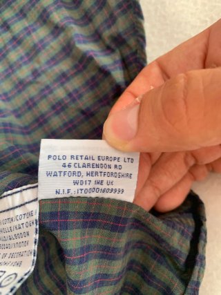 Camisa Polo Ralph Lauren Cuadros Slim Fit Talla M