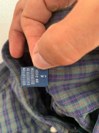 Camisa Polo Ralph Lauren Cuadros Slim Fit Talla M