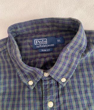 Camisa Polo Ralph Lauren Cuadros Slim Fit Talla M