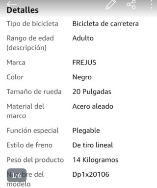 Bicicleta Plegable Negra