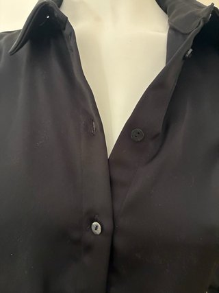 Camisa Stradivarius negra corta