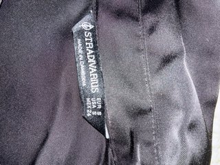 Camisa Stradivarius negra corta