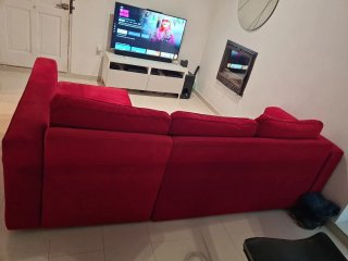 Sofá Cama Rojo Tela
