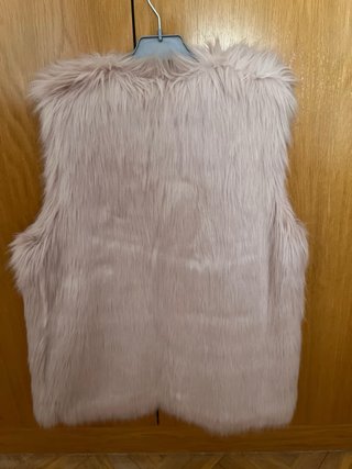 Chaleco pelo rosa claro talla única