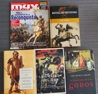 Libros de historia clásica y medieval.