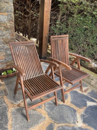 2 Sillones de Teca Plegable y abatible. Puigcerda