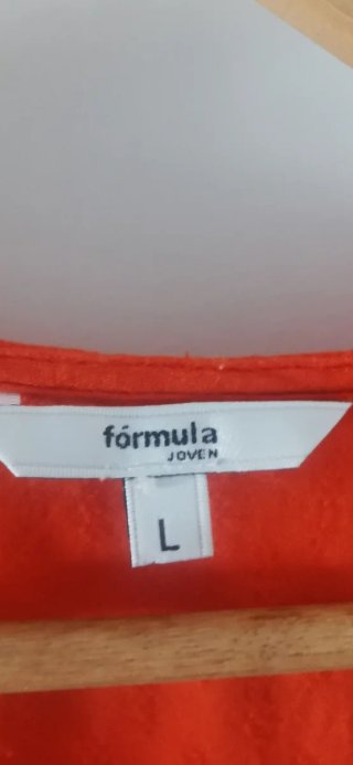 Vestido naranja manga corta