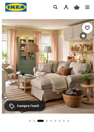 Sofá chaise longue Ikea Ektorp Beige.