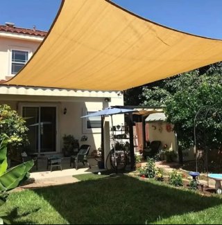 2 TOLDOS VELA DE 3X3 COLOR CREMA
