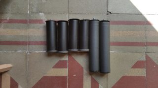 Base tapizada gris 135 x 190 de 6 patas