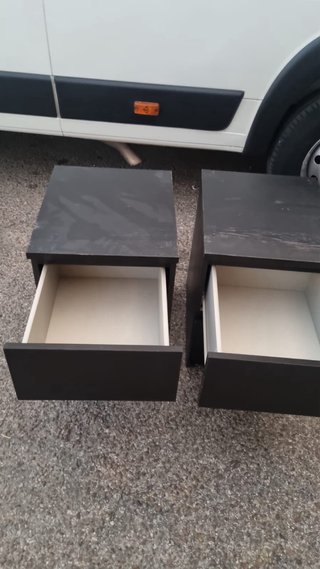 Mesitas de noche Ikea MALM negras