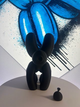 Figura decorativa Perro Globo Negro Balloon Dog