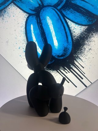 Figura decorativa Perro Globo Negro Balloon Dog