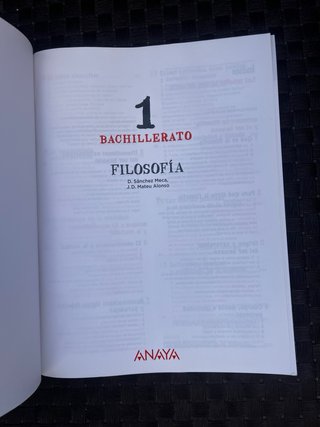 Filosofía, 1 bachillerato