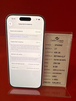iPhone 17 256GB 2 ciclos